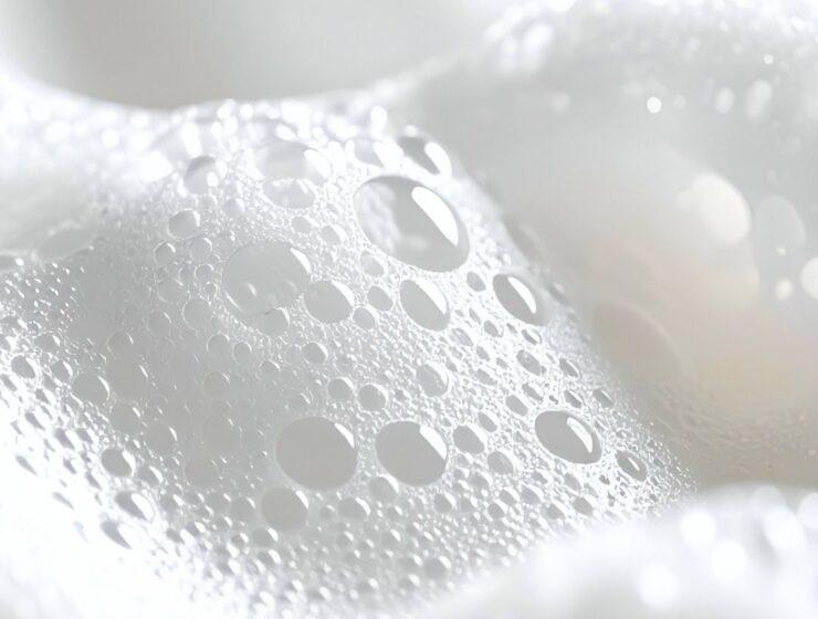 Close up of foam bubbles.