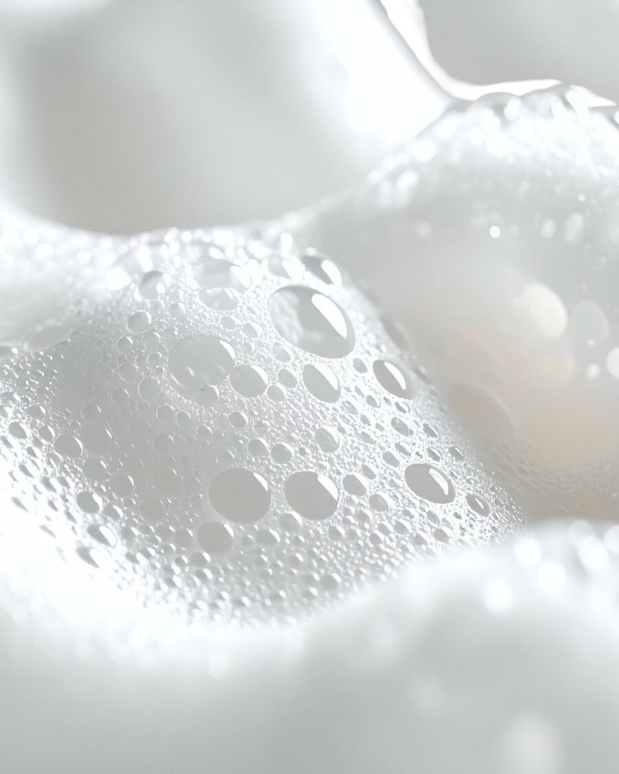 Close up of foam bubbles.