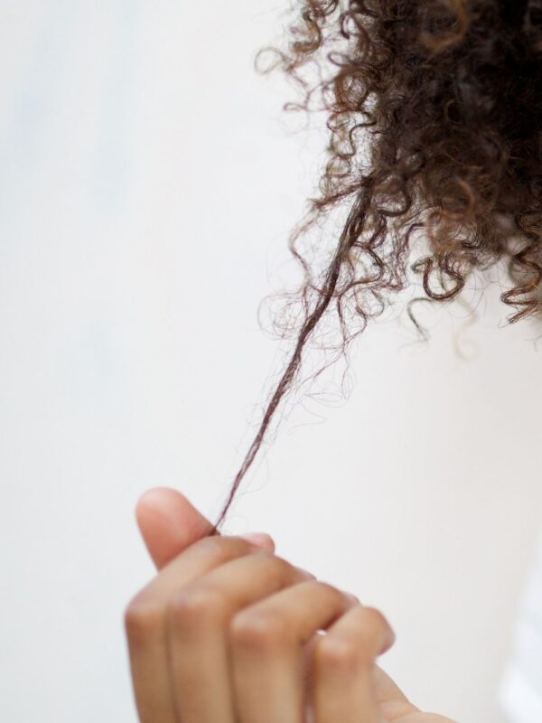 Hair strand test, pulling on hair.