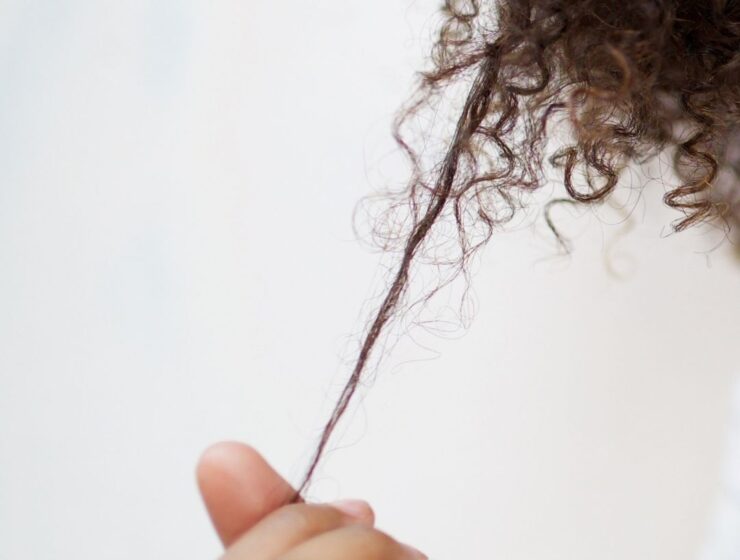 Hair strand test, pulling on hair.
