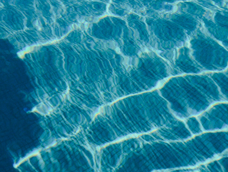 Close up picture of water from a pool.
