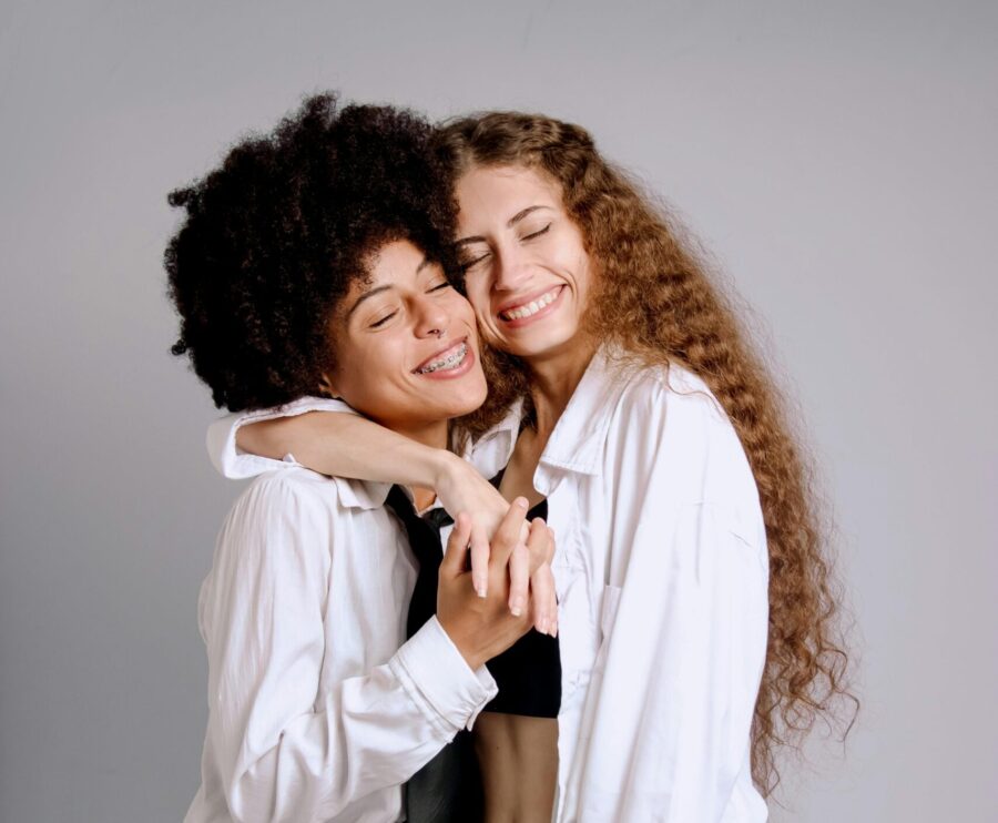 Woman wearing her natural textured hair