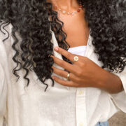 Photo showing a woman's curly hair