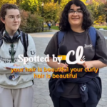 Two women with curly hair being interviewed by Curly Lifestyles