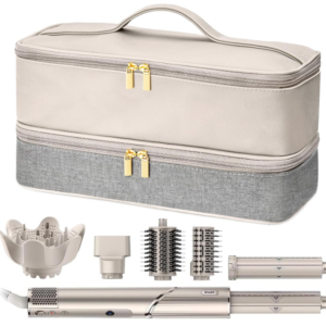 Flex Style Case, Carrying Case Compatible With Dyson Hair Dryer, Portable Double-Layer Travel Bag for Dyson Airwrap Styler/Shark Flexstyle Attachment