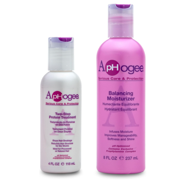 Aphogee Serious Hair Care Double Bundle (Balancing Moisturizer 8oz and Two step Protein Treatment 4oz)