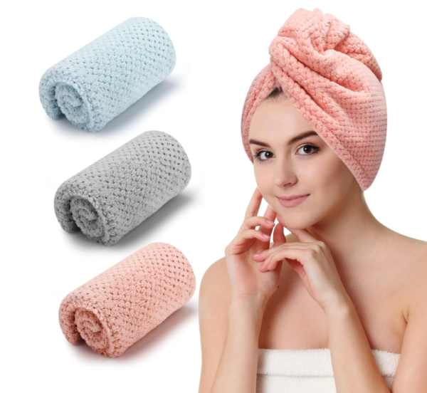 CZZXI 3 PCS Microfiber Hair Towel, Hair Wraps for Women Wet Hair