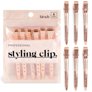 Kitsch Professional Alligator Clips for Hair Styling 6pcs - Rose Gold